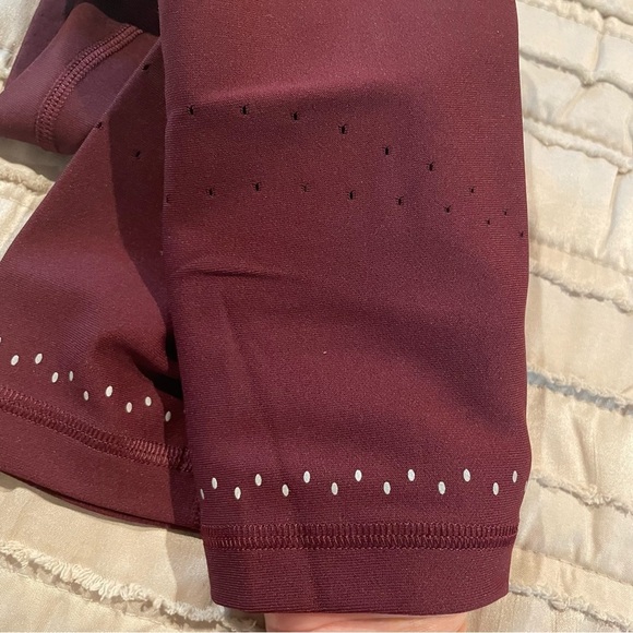 Lululemon Zoned In Tight Leggings 27" Full Length Cassis Maroon 4 W5BBNS Workout - Picture 6 of 11